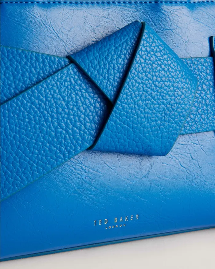 Women JIMISIE 8211 Mini Knot Bow Faux Leather Bag Bright Blue Ted Baker Tote Bags Women JIMISIE 8211 Mini Knot Bow Faux Leather Bag Bright Blue Ted Baker Tote Bags