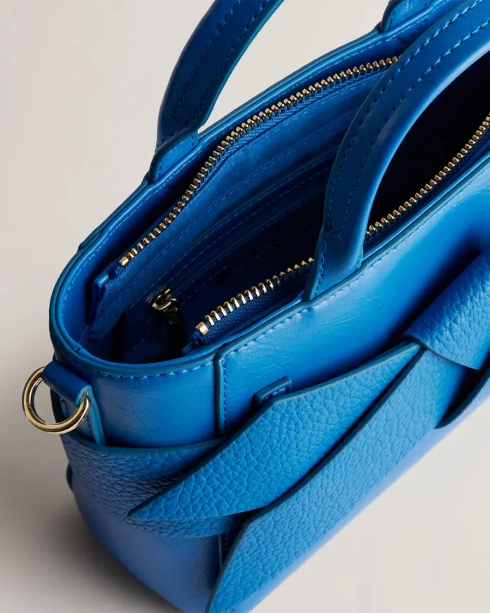 Women JIMISIE 8211 Mini Knot Bow Faux Leather Bag Bright Blue Ted Baker Tote Bags Women JIMISIE 8211 Mini Knot Bow Faux Leather Bag Bright Blue Ted Baker Tote Bags