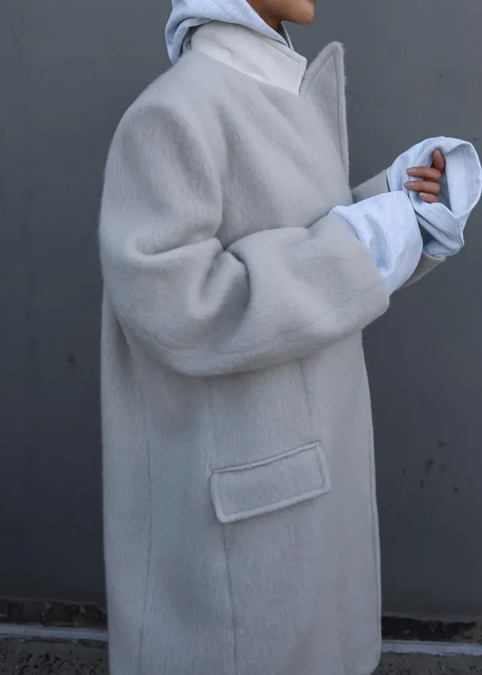 Women John Oversized Coat 8211 Birch The Frankie Shop Outerwear