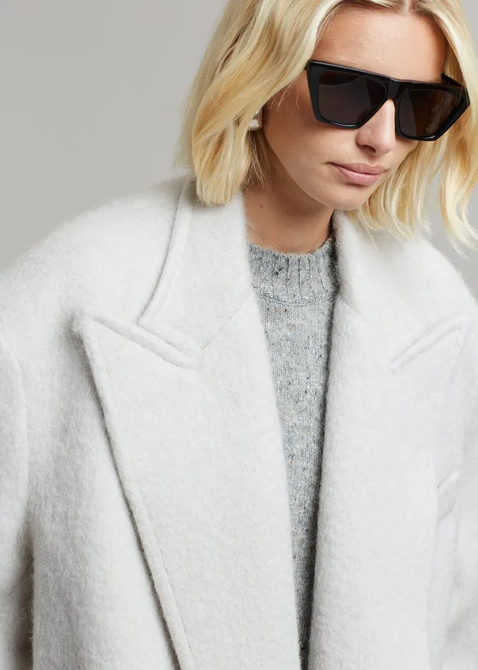 Women John Oversized Coat 8211 Birch The Frankie Shop Outerwear
