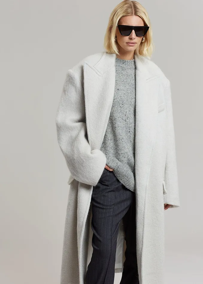 Women John Oversized Coat 8211 Birch The Frankie Shop Outerwear