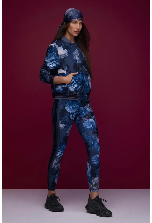 Women Johnny Was Active Grey Peony Drop Shoulder Bomber Jacket Grey Peony
