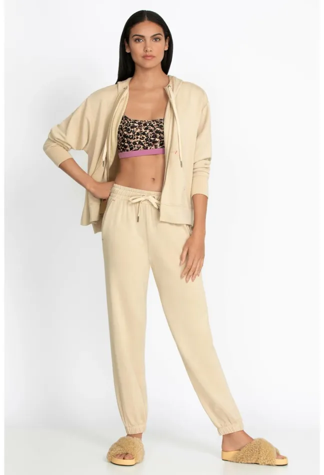 Women Johnny Was Bottoms Forward Side Seam Jogger Irish Cream