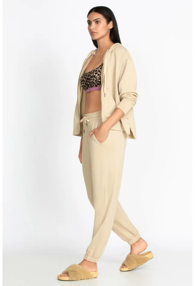 Women Johnny Was Bottoms Forward Side Seam Jogger Irish Cream