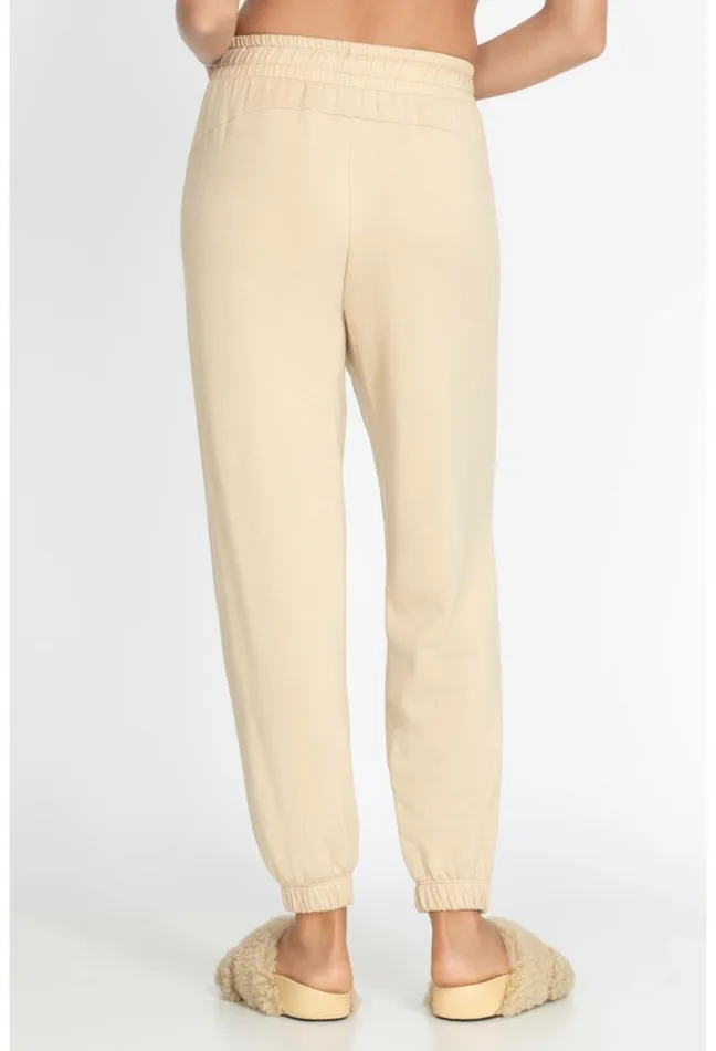 Women Johnny Was Bottoms Forward Side Seam Jogger Irish Cream