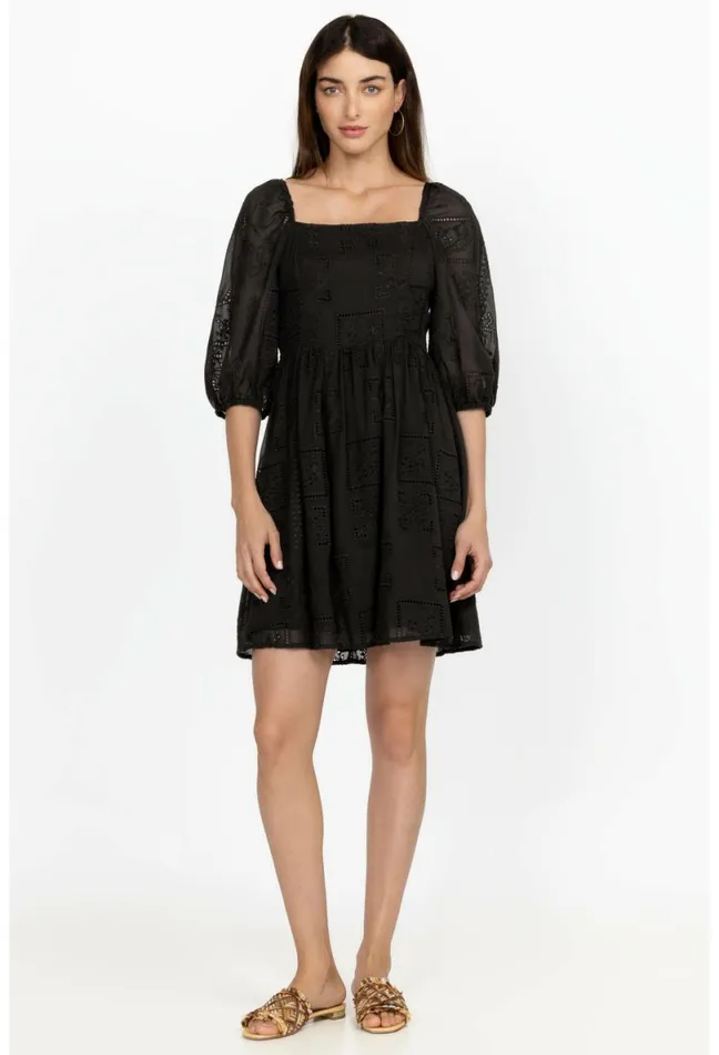 Women Johnny Was Dresses Ella Mini Dress Black