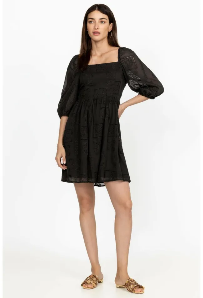 Women Johnny Was Dresses Ella Mini Dress Black