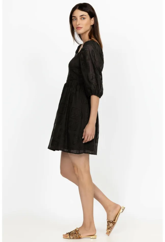 Women Johnny Was Dresses Ella Mini Dress Black