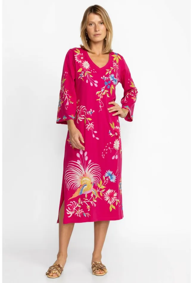 Women Johnny Was Dresses Julie Kimono Sleeve Tee Dress Vivacious