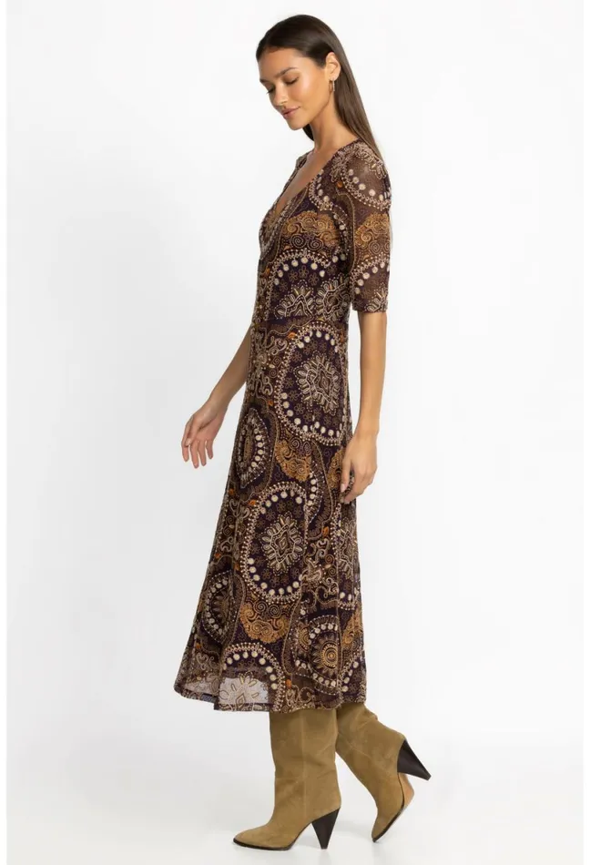 Women Johnny Was Dresses Loving Is Easy Mesh Midi Dress Multi