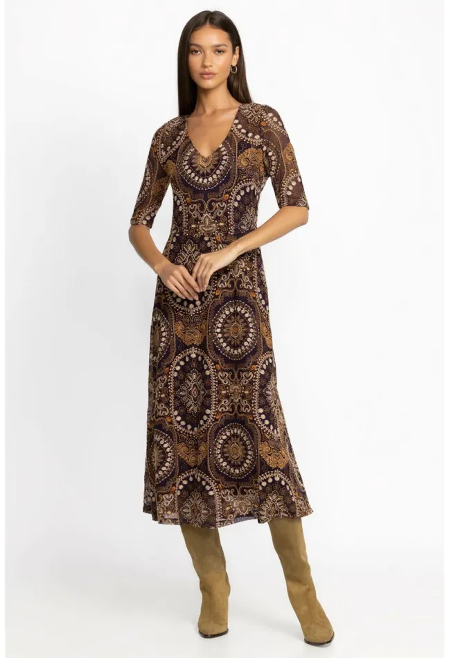 Women Johnny Was Dresses Loving Is Easy Mesh Midi Dress Multi