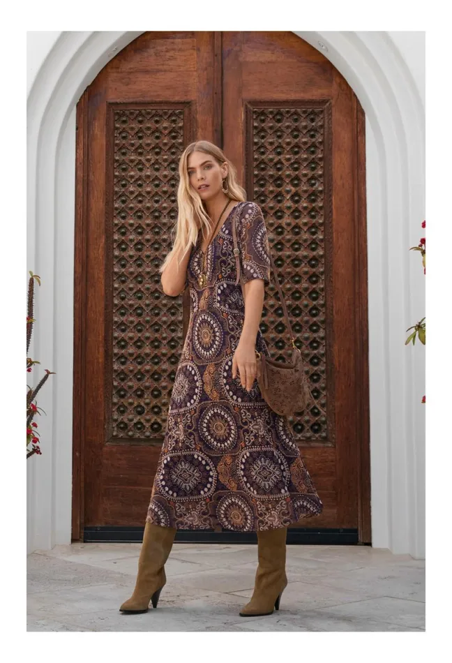Women Johnny Was Dresses Loving Is Easy Mesh Midi Dress Multi