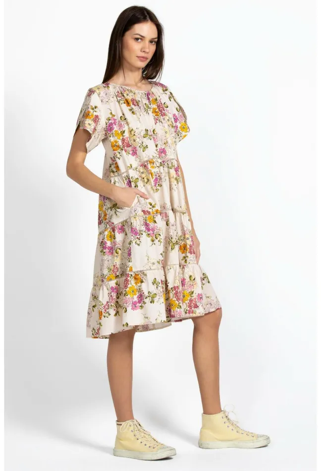 Women Johnny Was Dresses Magnolia Tiered Mini Dress Multi