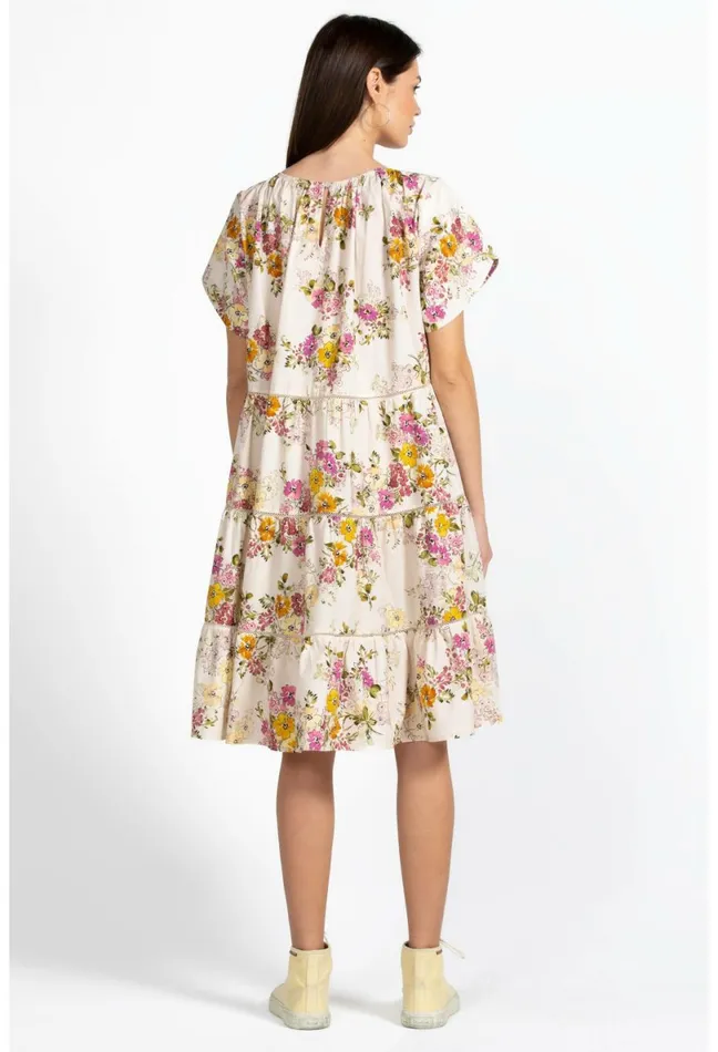 Women Johnny Was Dresses Magnolia Tiered Mini Dress Multi