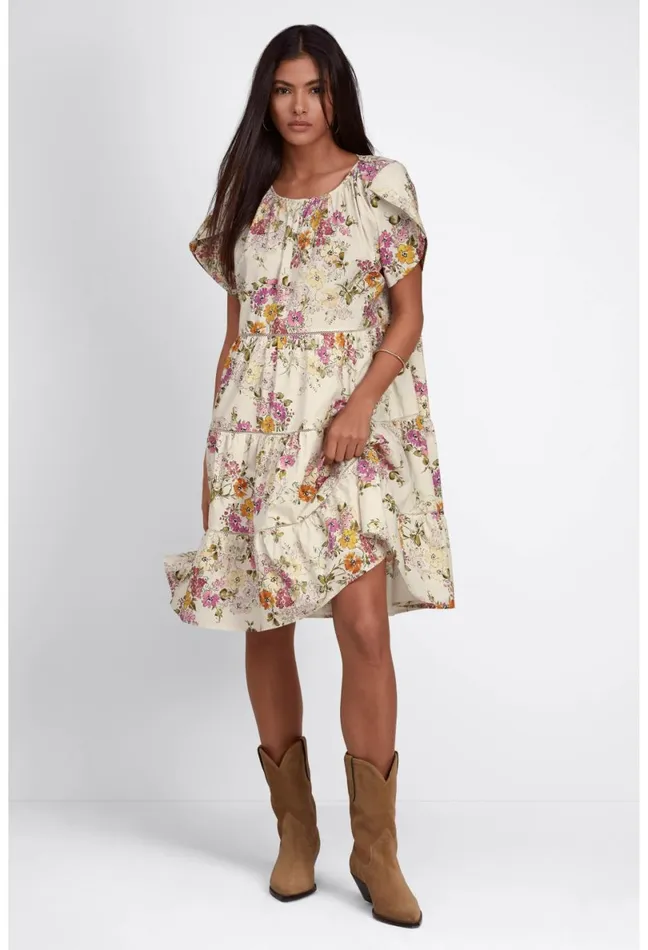 Women Johnny Was Dresses Magnolia Tiered Mini Dress Multi