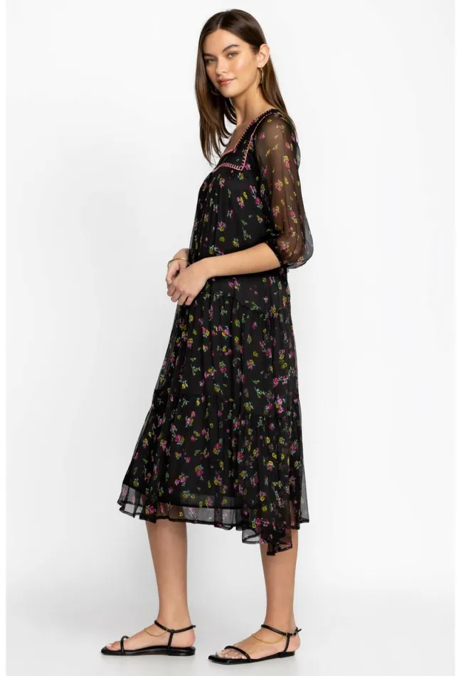 Women Johnny Was Dresses Paige Midi Dress Little Ditsy