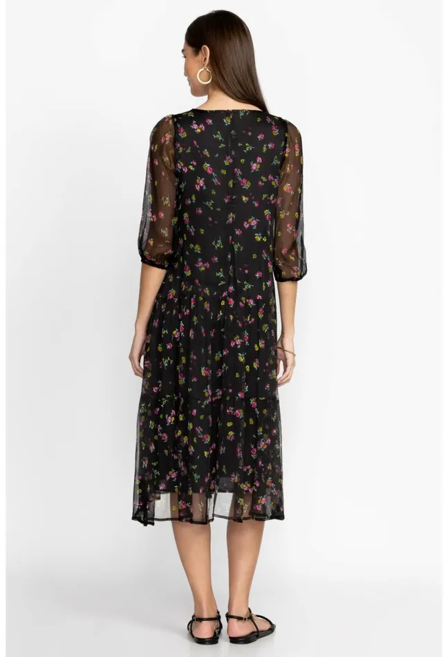 Women Johnny Was Dresses Paige Midi Dress Little Ditsy