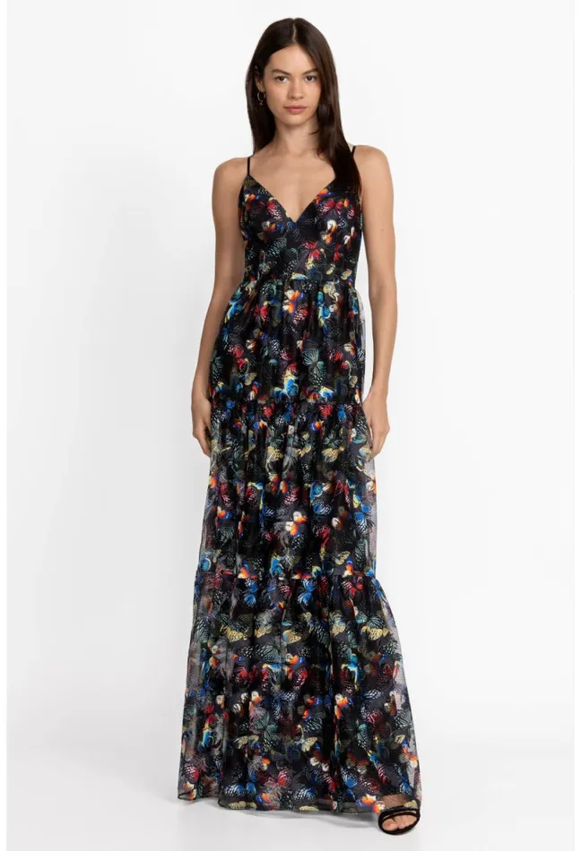 Women Johnny Was Dresses Papillon Embroidered Maxi Dress Papillon