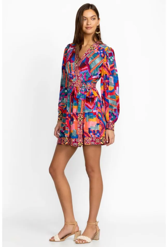 Women Johnny Was Dresses Summer Daydream Silk Mini Dress Summer Daydream