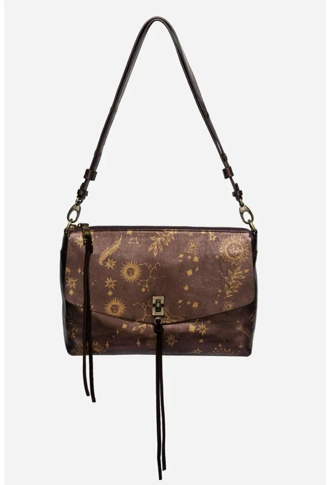 Women Johnny Was Handbags Asteria Italian Leather Shoulder Bag Barolo
