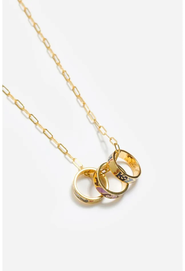 Women Johnny Was Jewelry Sandalwood 3 Ring Necklace Sandalwood