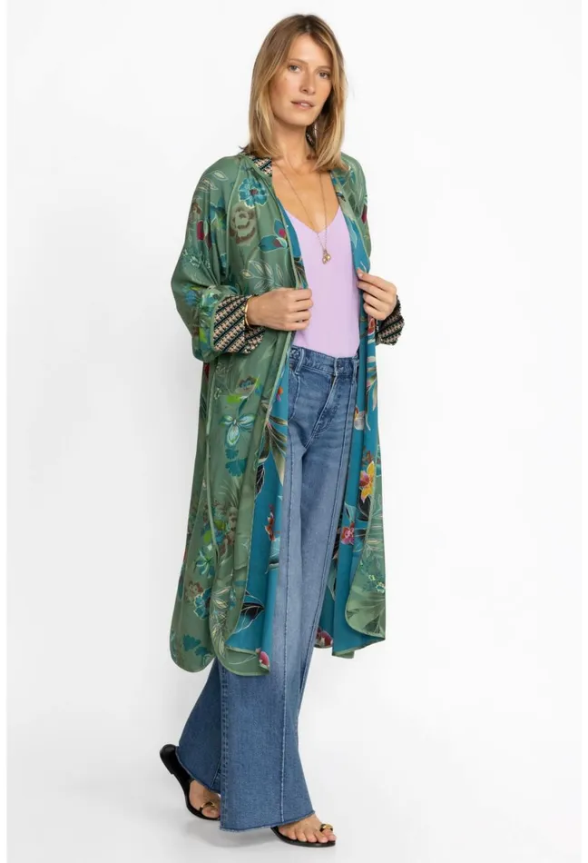 Women Johnny Was Kimonos Lagoon Harmony Kimono Reversible Lagoon