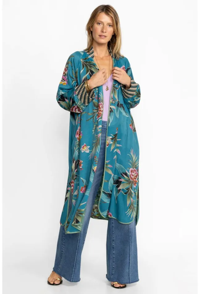 Women Johnny Was Kimonos Lagoon Harmony Kimono Reversible Lagoon