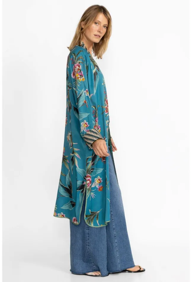 Women Johnny Was Kimonos Lagoon Harmony Kimono Reversible Lagoon