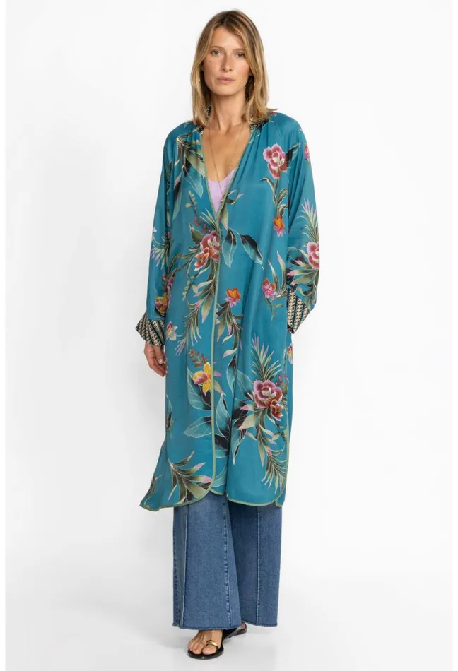 Women Johnny Was Kimonos Lagoon Harmony Kimono Reversible Lagoon