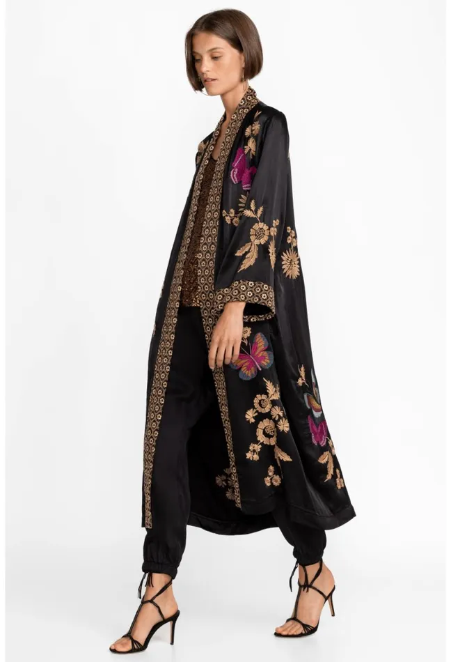 Women Johnny Was Kimonos Nova Kimono Coat Black