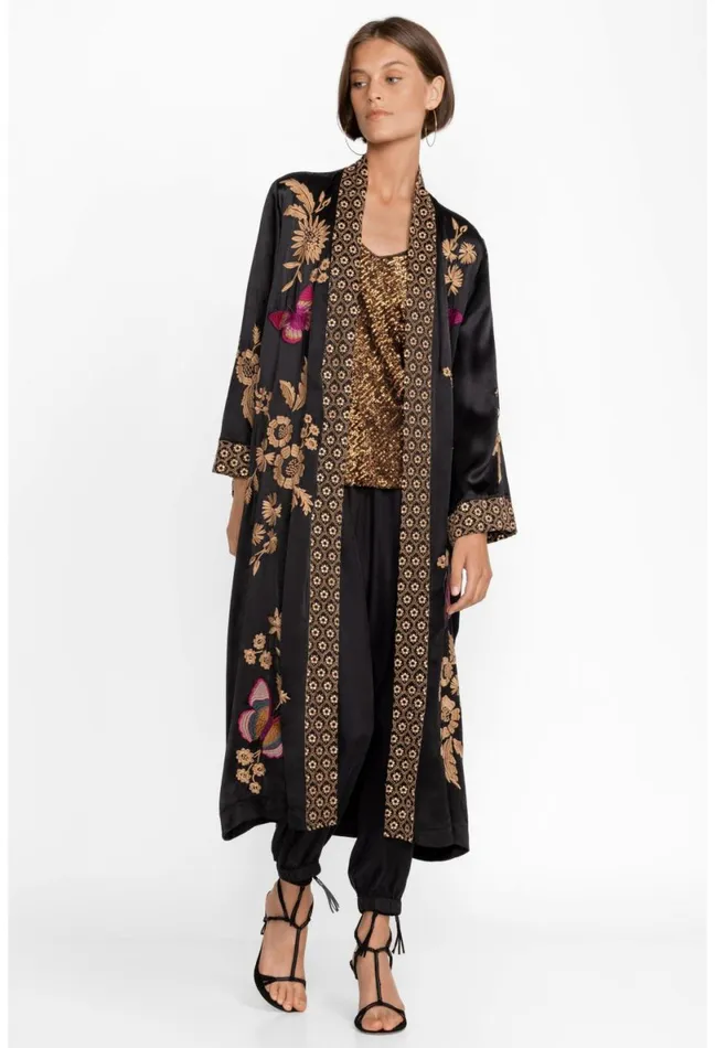 Women Johnny Was Kimonos Nova Kimono Coat Black