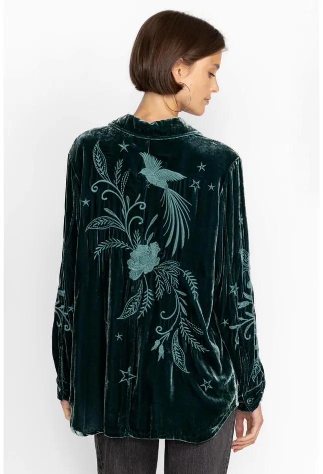 Women Johnny Was Outerwear Frankie Velvet Chore Jacket Ponderosa Pine