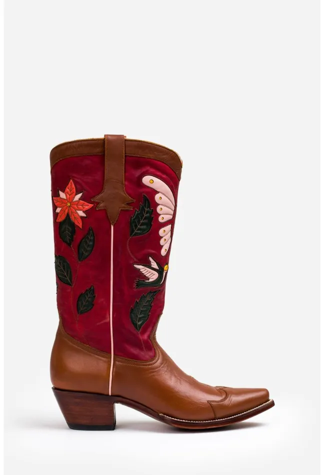 Women Johnny Was Shoes Garden Cowboy Boot Red