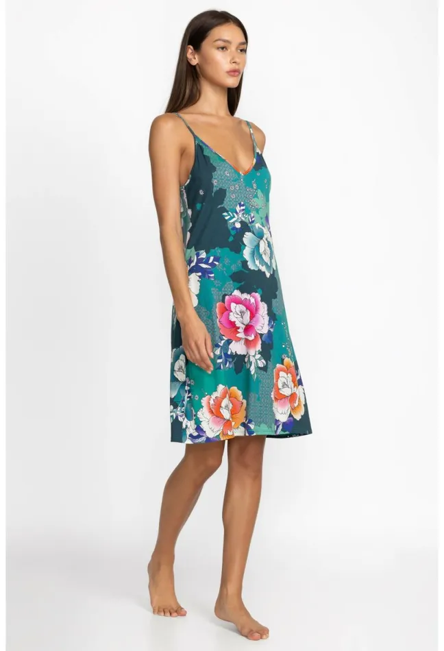 Women Johnny Was Sleepwear The Brigette Cami Sleep Dress Tura Turquoise