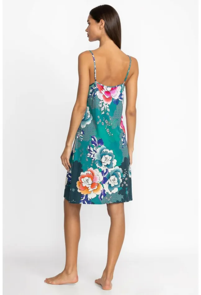 Women Johnny Was Sleepwear The Brigette Cami Sleep Dress Tura Turquoise