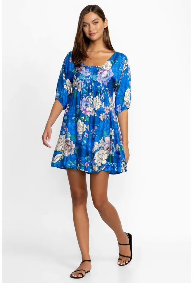 Women Johnny Was Swim and Resort Blue Dove ALine Coverup Blue Dove