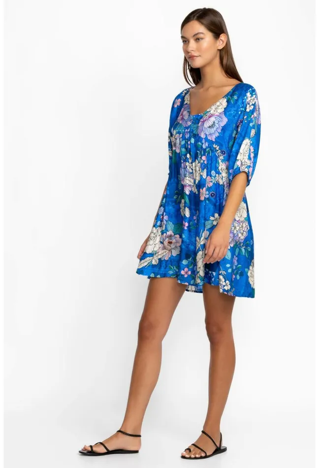 Women Johnny Was Swim and Resort Blue Dove ALine Coverup Blue Dove