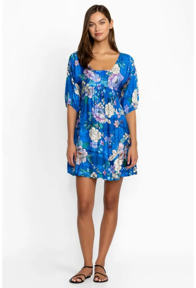 Women Johnny Was Swim and Resort Blue Dove ALine Coverup Blue Dove