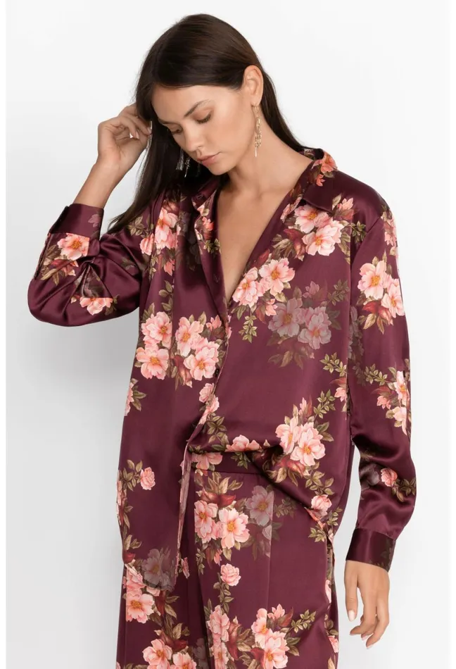 Women Johnny Was Tops Amanza Roll Sleeve Shirt Winonna