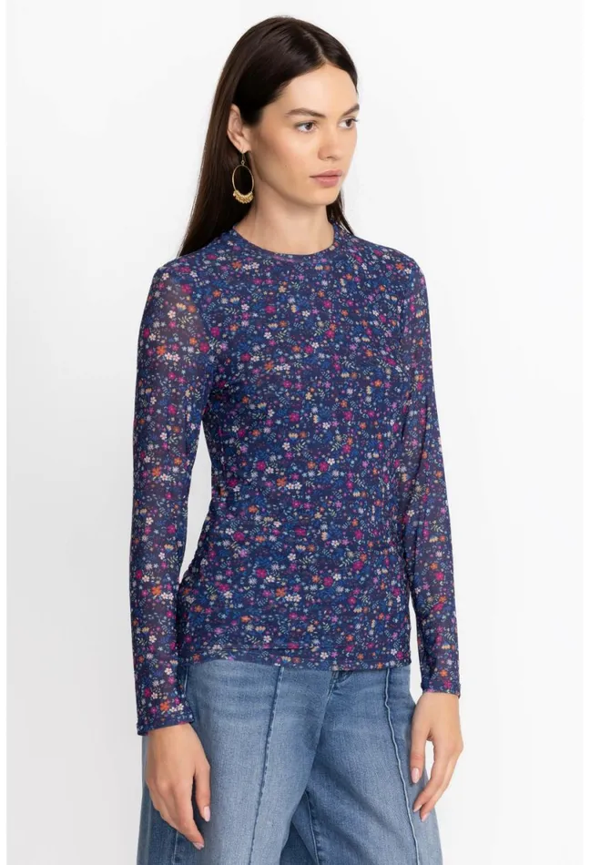 Women Johnny Was Tops Catalina Mesh Tee Multi