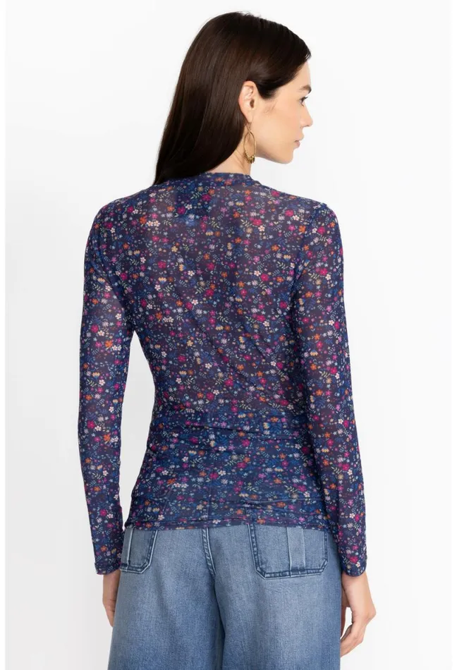 Women Johnny Was Tops Catalina Mesh Tee Multi