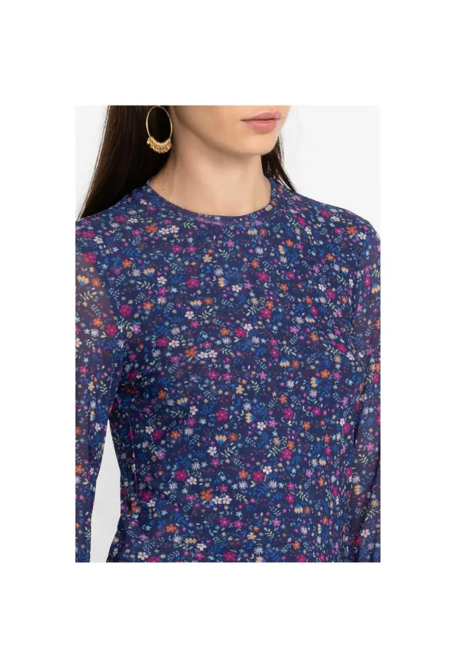 Women Johnny Was Tops Catalina Mesh Tee Multi