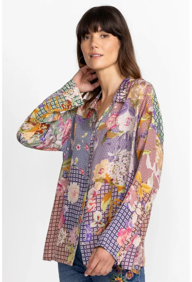 Women Johnny Was Tops Cathron Mingle Blouse Cathron