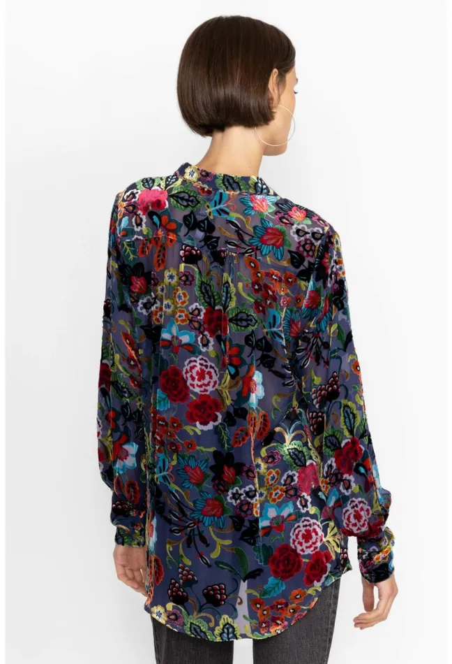 Women Johnny Was Tops Minto Burnout Yrene Blouse Minto
