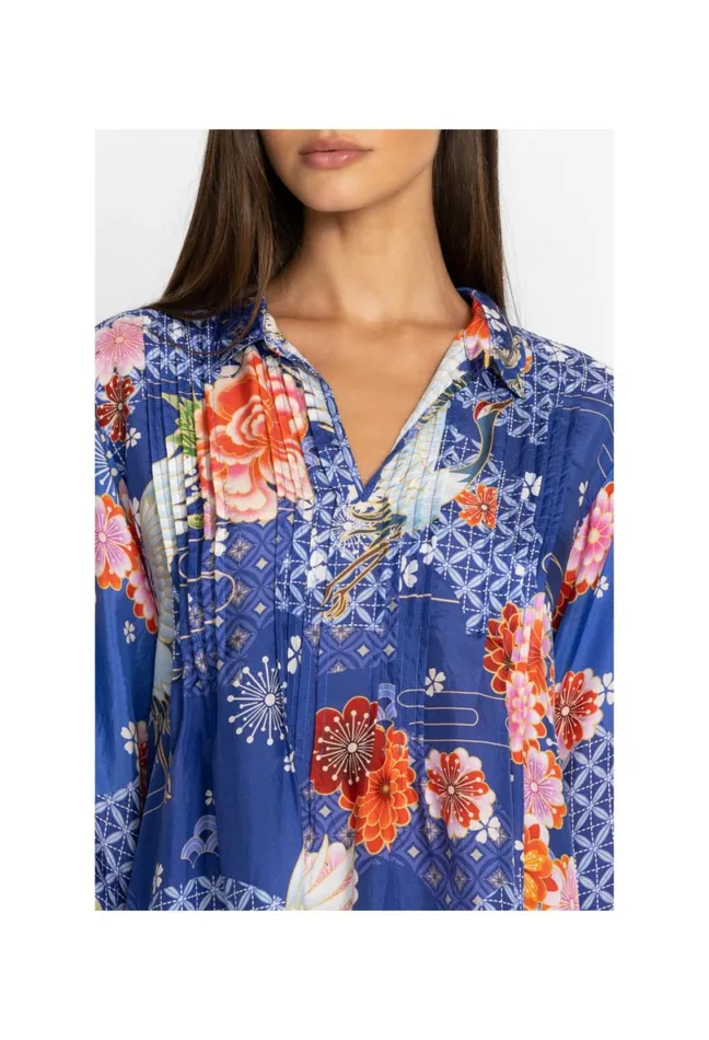 Women Johnny Was Tops Pajaro Coddi Tunic Pajaro