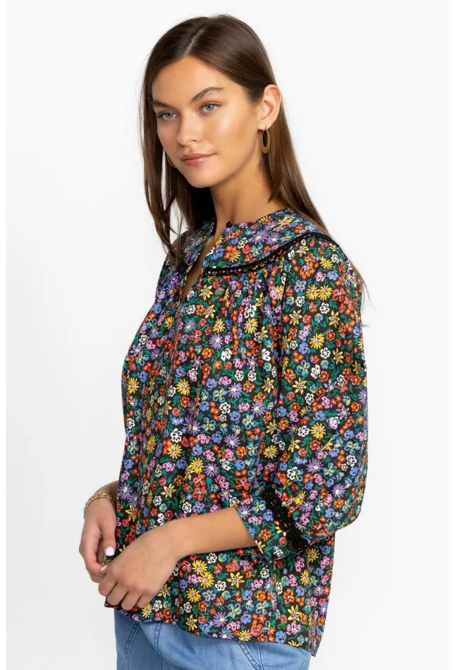 Women Johnny Was Tops Risa Poplin Blouse Multi