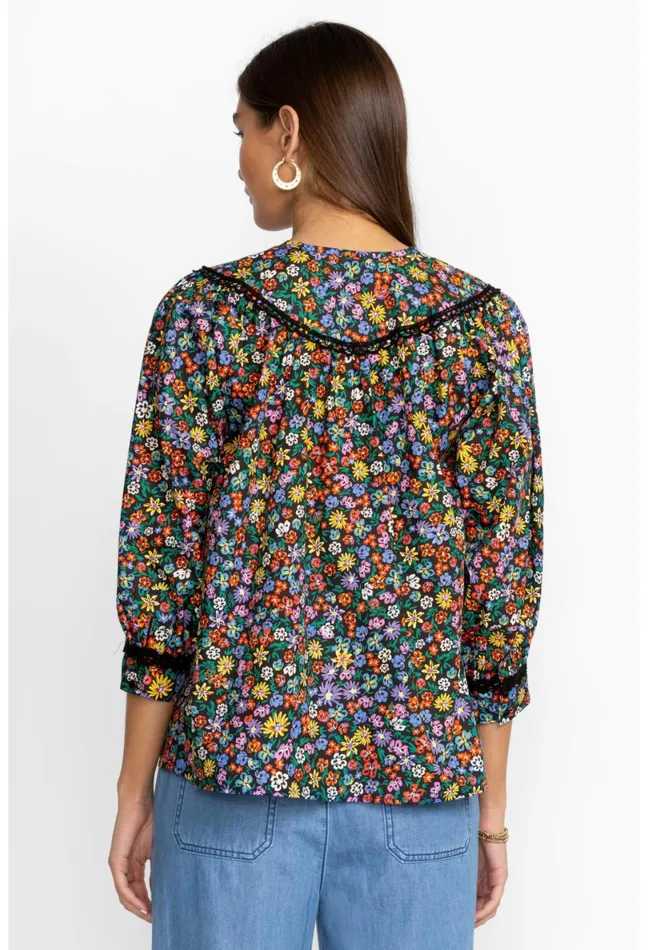 Women Johnny Was Tops Risa Poplin Blouse Multi