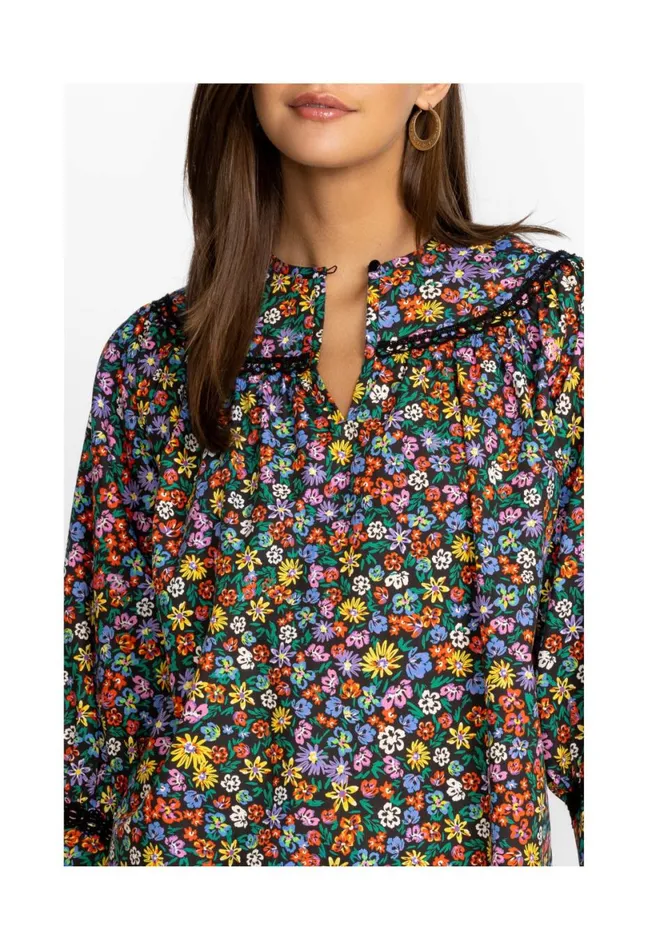 Women Johnny Was Tops Risa Poplin Blouse Multi