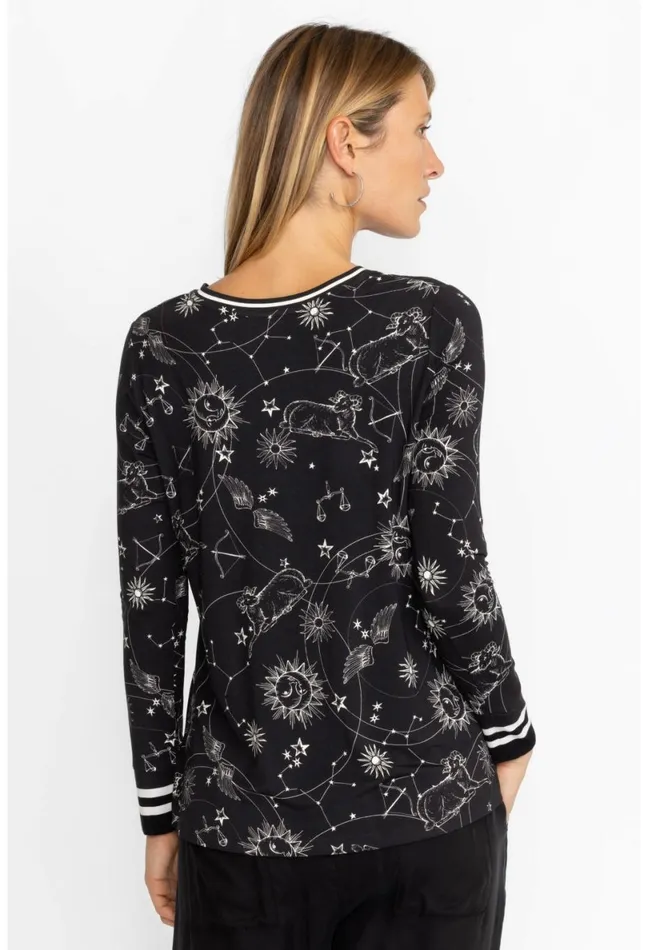 Women Johnny Was Tops The Janie Favorite Long Sleeve VNeck Swing Tee Bijou
