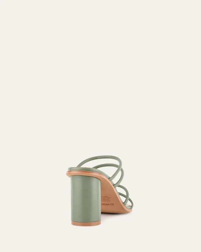 Women jomercer Naomi mid heel sandals pistachio green leather MID SANDALS